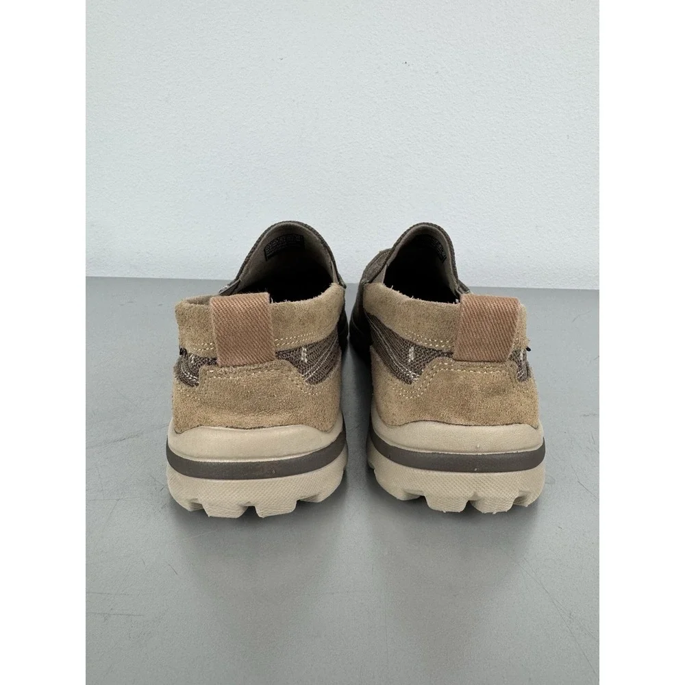 Skechers Brown Leather Casual Slip-on Loafer Boat Shoes Mens 11.5 Relaxed Fit